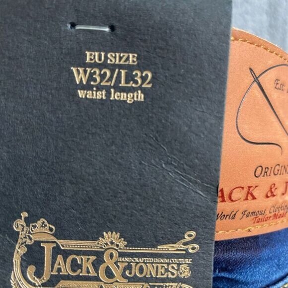 Jack & Jones Corp of Denmark Men's Size W32/L32 Blue Jeans New Mooty Original - Picture 7 of 16